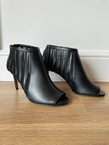 Next faux leather peep toe - leather,