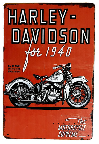 Harley davidson tin - harley, sign