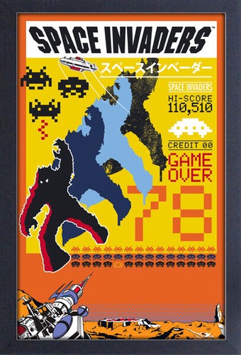 638479 space invaders game - space,
