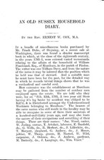 An old Sussex household diary