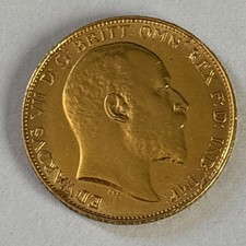 Antique 1902 Edward VII 22ct Gold Half Sovereign