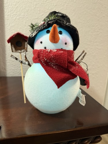 Vintage fiber optic snowman - vintage,