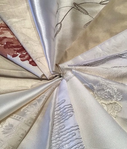 Silk fabric remnants 16 - silk, x