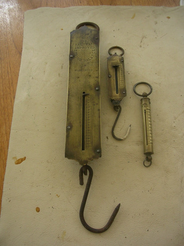 Antique hanging spring scales - antique,