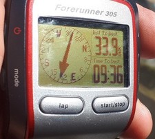 Garmin Forerunner 305 GPS watch. Retro tech. 