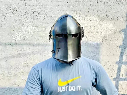Medieval barbute helmet - helmet, role