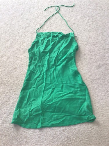 Zara green lycra halter - green,