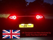 Mazda MX-5 Miata Mk4 ND 2024 onwards Red LED Boot Lid Strip. Easy installation.