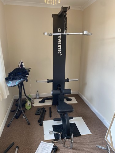 Powertec lat machine with - ,