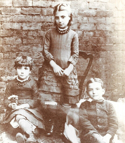 Cabinet card photo - cabinet, children