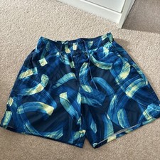 Small Men’s Adidas Shorts With Mesh Lining Blue Mix Tie Cord Excellent 