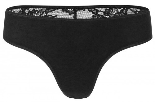 Bamboo thong with lace - with,