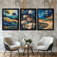 Starry Night Inspired Set Of 3