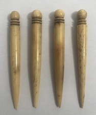 Vintage Large Bovine Bone Sewing Awls/Bodkins x 4