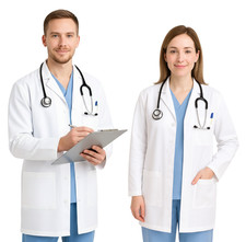White medical coat long - coat,