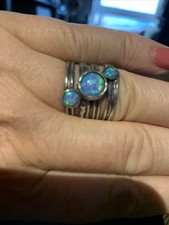 Silver Opal Ladies Ring