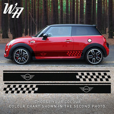 Sport Stripes Decals for Mini Cooper S & Mini One Side Skirts - Vinyl Stickers