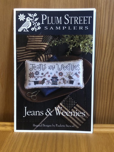 Jeans and weenies cross stitch - jeans,