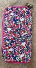 Hello Kitty Liberty Fabric Purse Zip Wallet Sanrio Pink Vintage Rare