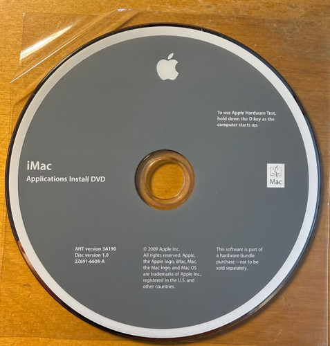 Imac application install - dvd,