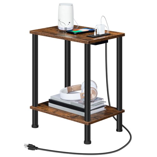 Bedside table with charging - with,