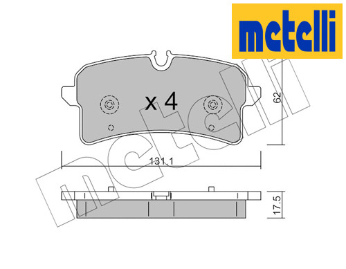 Rear brake pads set 1261 - rear, 22-1261-0