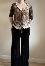 Renato Nucci Vintage Brown Velour High waisted Trousers