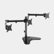 VonHaus Triple Monitor Mount with Stand 17-27" Screens Phone Slot