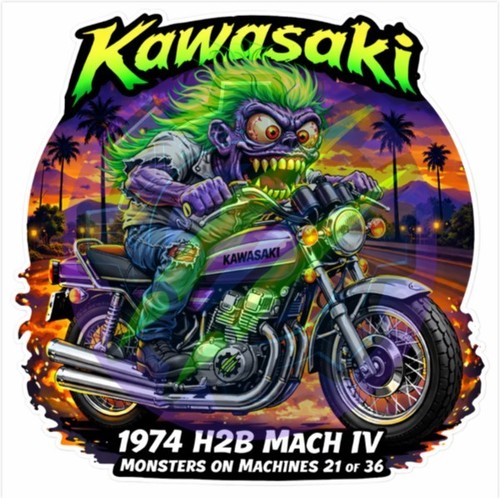 1974 kawasaki h2b mach 750 - kawasaki,
