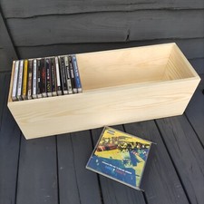 wooden stacking boxes crate wood pyrography unit CD storage shelf Natural ECO