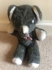 Vintage Elephant Soft Plush Toy Grey 17”