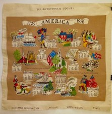 US BICENTENNIAL SOCIETY EMBROIDERED CREWEL  CALENDAR ERICA WILSON 