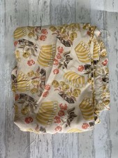 Vintage 40s 50s Novelty Print fabric - Floral Print 65.5” x 76.5” Bedspread (?)