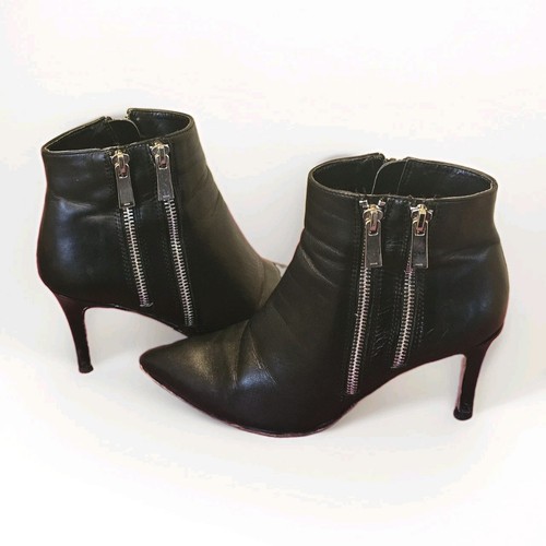 Dune black leather pointed toe - dune,