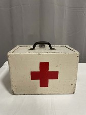 Vtg Hand Made Wooden First Aid