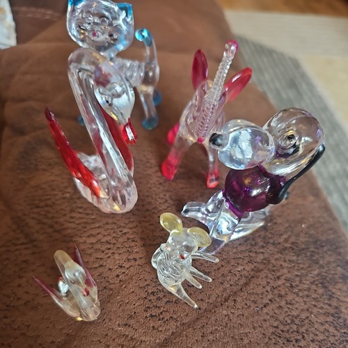 Vintage clear lucite plastic - clear,