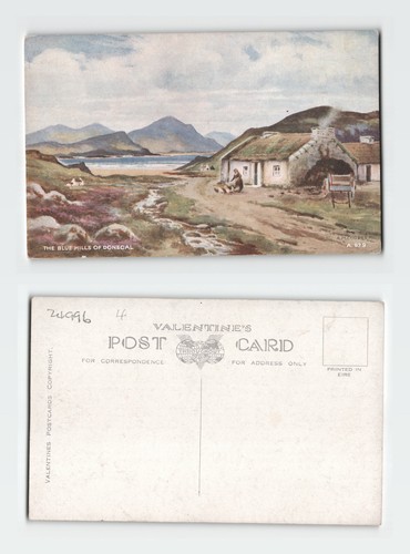 Vintage postcard the blue - vintage,