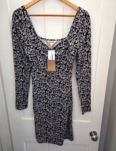 Boden black white floral - boden,
