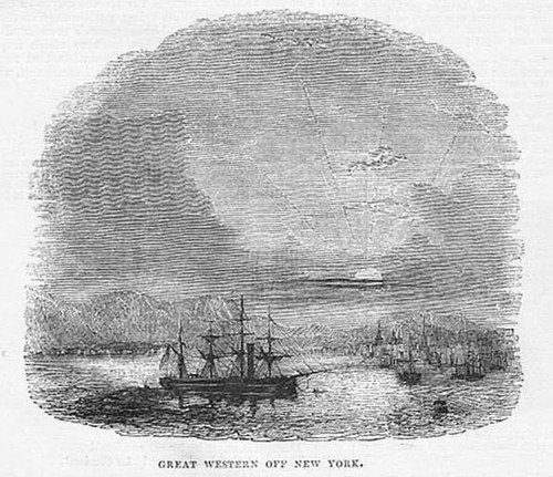 Great western sailing ship off - sailing,