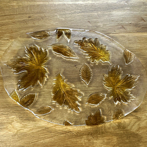 Vintage oval clear - &, amber