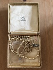 Ciro Of Bond Street London & New York Vintage Pearl Necklace And Brooch.