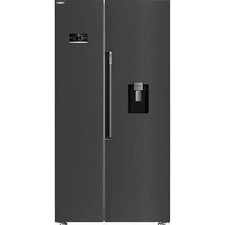 Beko ASD2442VPZ 576L American Style NeoFrost Fridge Freezer - Black Steel