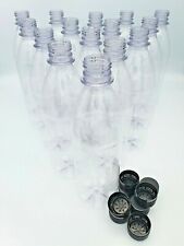 Clear Plastic 500ml PET Screw Cap Drinks Bottles Cordial Home Brew x 25 Pack