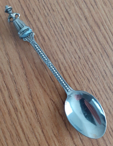 Lady silver plated spoon - 3d,