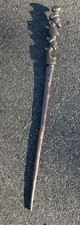 hand carved African wood Figurines walking stick Heavy Hardwood 580g 35 Inch