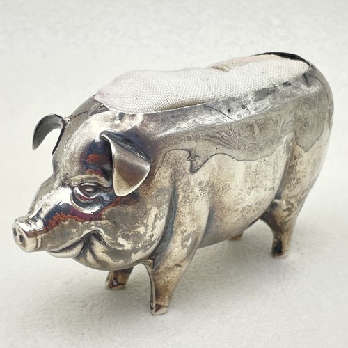 Antique sterling silver pig - antique,