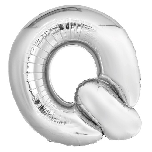 Silver letter balloon - silver, 34"