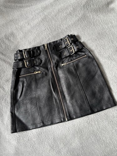 Top shop black - top, leather