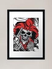 scary joker skull Framed Art