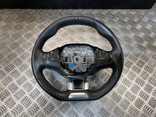 13-19 PEUGEOT 2008/208 GT LINE MULTIFUNCTION FLAT BOTTOM LEATHER STEERING WHEEL